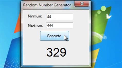 simple random number generator.